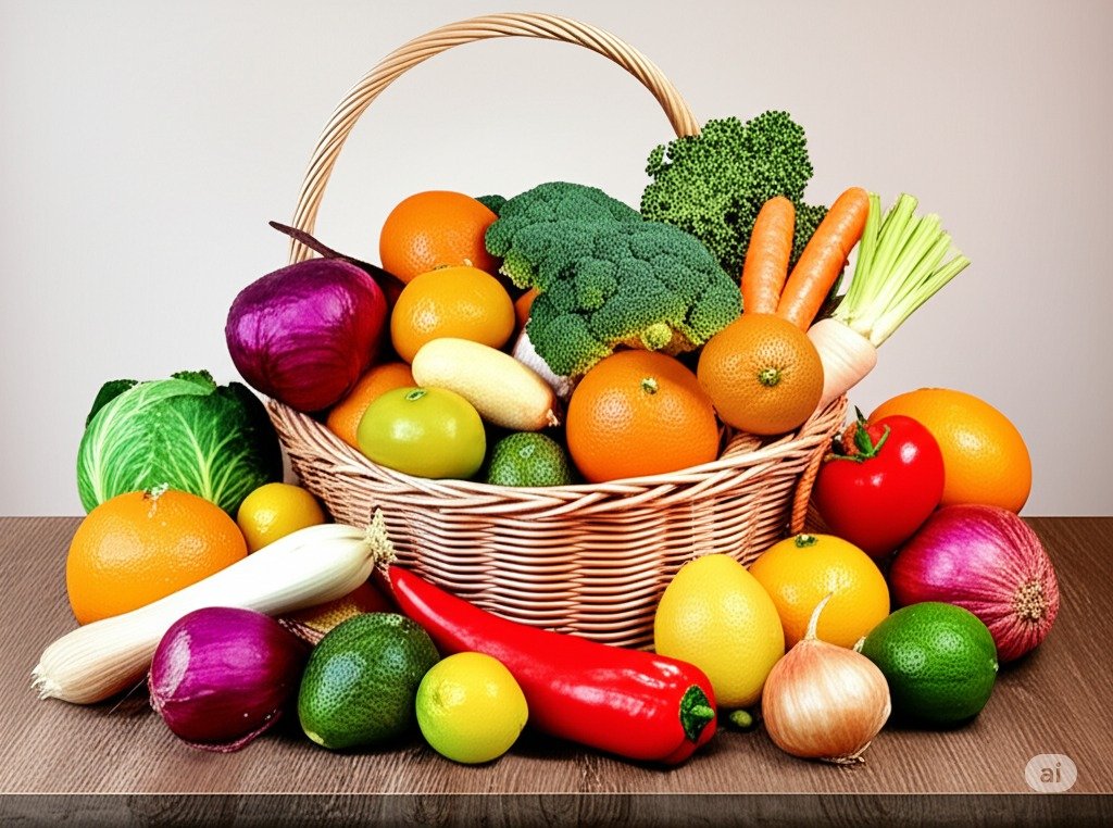 10 Beneficios de una Alimentación Saludable 2 Cesta de alimentos saludables